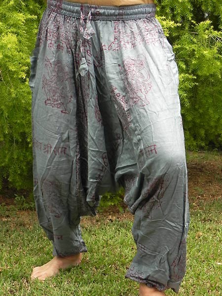 Harem hippy yoga pants Grey