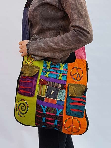 Bohemian patchwork shoulder bag