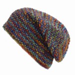 Funky, hippie wool knit slouch beanie made in Kathmandu