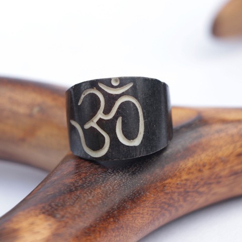 Hindu Om Bone Ring