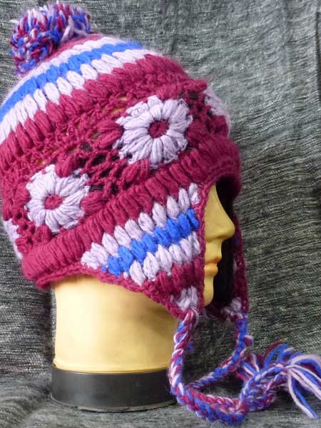 Sherpa hat with crochet