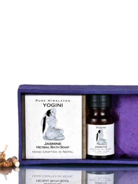 Yogini Jasmine Soap & Oil Gift Box