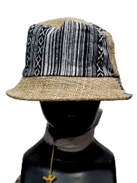 Earth Divas 100% Hemp Bucket Hat, Handmade in Nepal Hippie Boho Unisex  Hat Hippie Hemp Hats - Bohemian, Handmade & Made in Nepal Hats main image 4