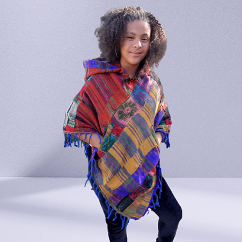 Kids hippie poncho