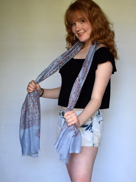 Nepalese handcrafted meditation scarf
