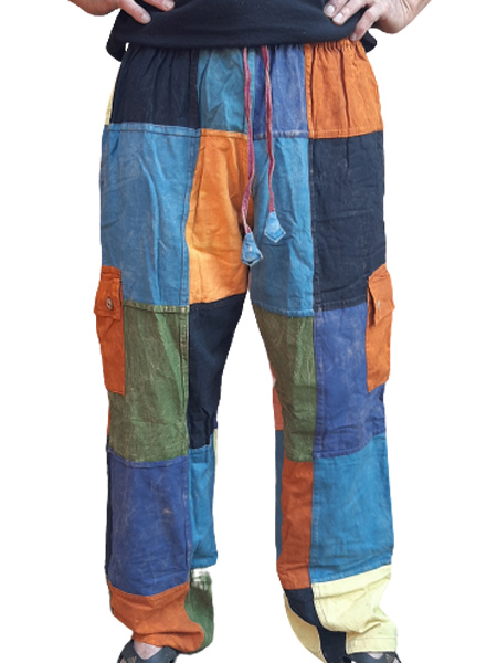 Patchwork men's hippie pants