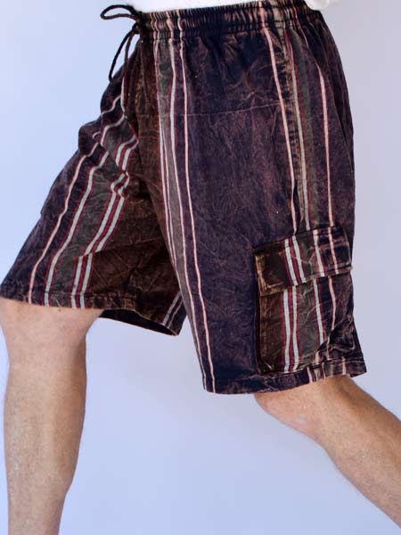Men cargo shorts | Handwoven in from a durable cotton