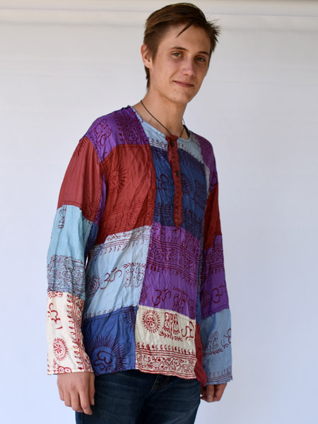 Intens analogie Kwaadaardige tumor Patch hippie Shirts | Men's Hippie shirt | Himalayan Handmades