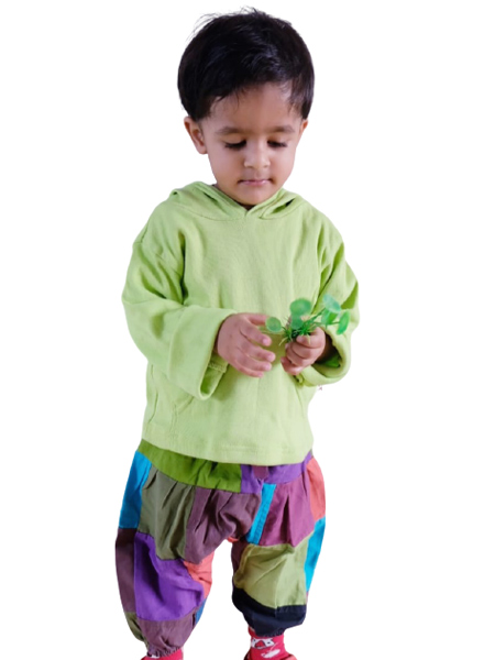Pantalon hippie de rayas Nepal. Pantalon parches de bebes niños hippis