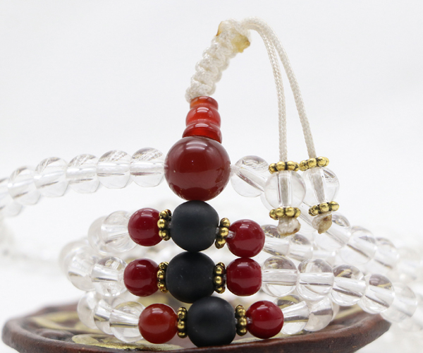 Glass crystal mala beads