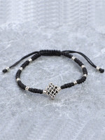 Hand Knotted Wrist Mala With Endless Knot Bead