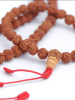 Black Tiger’s Eye Stone Mala Bead Set with 108-bead Necklace and Matching Wrist Mala, Handcrafted in Nepal by Himalayan Handmades International.