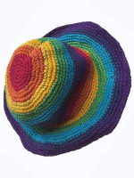 Rainbow brimmed sun hat made from cotton. So comfortable as it takes the shape of your head.