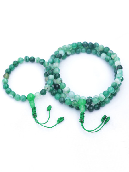 Green Agate Mala Set