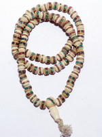 Inlaid white bone mala