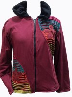 Fleece lined Nepalese clothing is a trademark range in Kathmandu. This maroon hoodie with razor cut is part of our Nepalese clothing range.