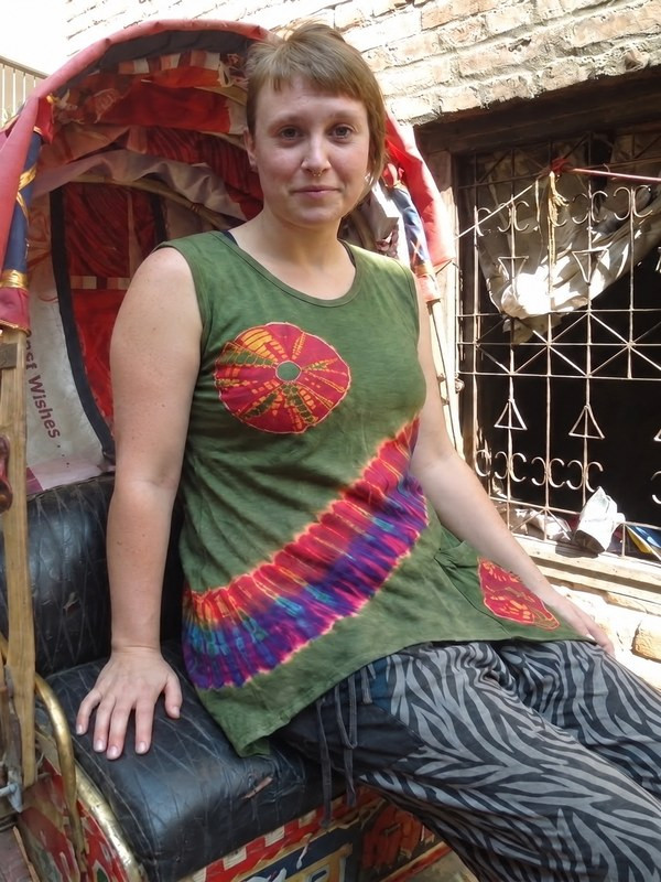 Tie-dye hippie top