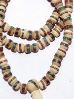 Inlaid white bone mala