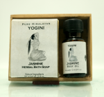 Yogini Jasmine Soap & Oil Gift Box. Contains 1 each of Yogini Jasmine Soap (80 gm), 1 Sachet & Yogini Jasmine Body oil (12 ml) oil in Lokta Box.