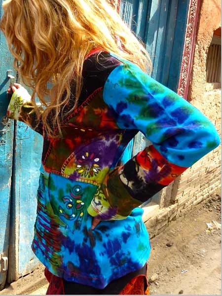Om sign tie dye hoodie
