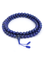 8mm Lapis Lazuli Stone Mala Necklace and Bracelet Set, Handcrafted in Nepal by Himalayan Handmades International.