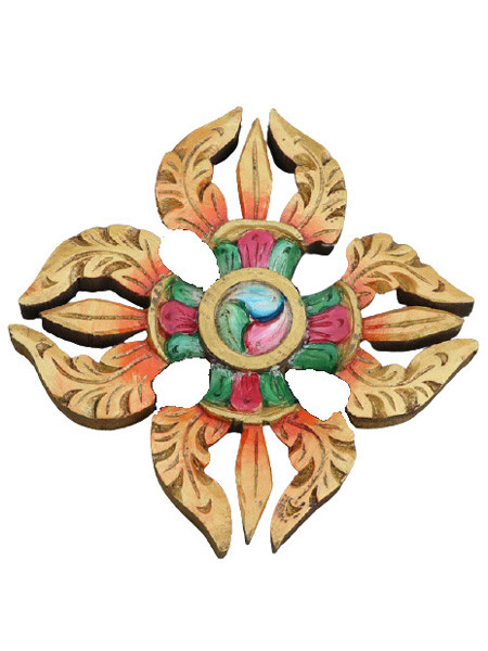 Wooden Double Dorje Wall Decor