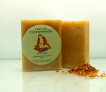 Whole Earth Herb Mother Geranium & Mandarin Soap – revitalizing herbal soap with olive oil and botanicals, handcrafted in Nepal and supplied by Himalayan Handmades.