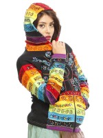 Rainbow hippie boho hoodie