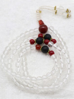 Glass crystal prayer beads necklace