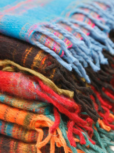 Indian stripe shawl