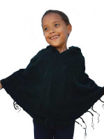 Kids' Plain Cotton Poncho