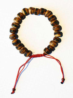 Inlaid wrist mala