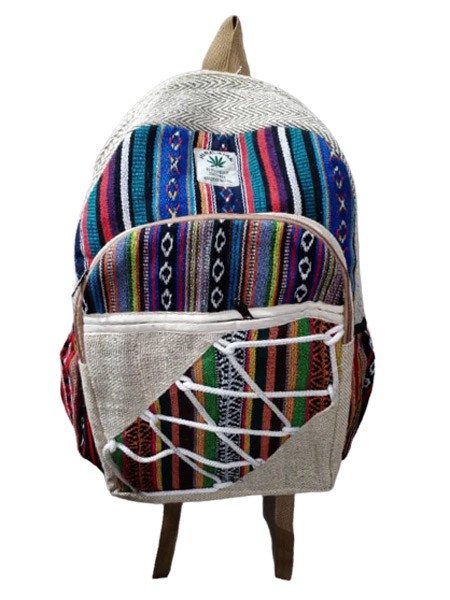 Woven Cotton & Hemp Backpack