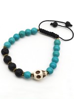 Turquoise stone charm bracelet