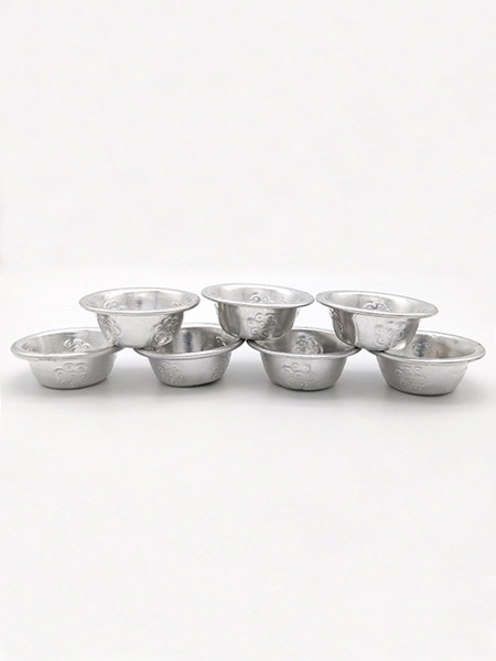 White Metal Offering Bowl Set