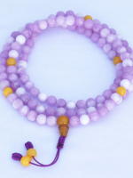 8 mm Purple Sediment Jasper Prayer Mala Necklace & Bracelet Set – Handcrafted in Nepal