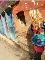 Om sign tie dye hoodie