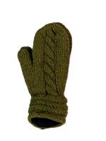 Woolen cable knit mittens from Nepal