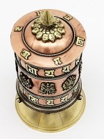 Tibetan Brass Prayer Wheel