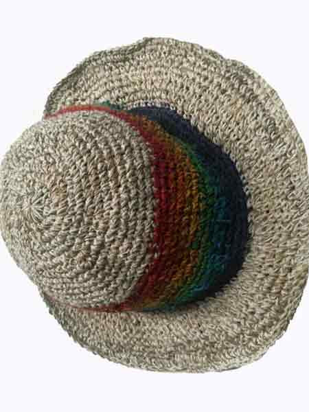 Striped hemp hat