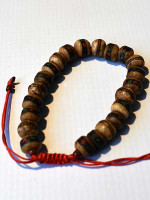 Inlaid wrist mala