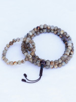Natural Mexican Crazy Lace Agate Mala Set – 8mm handcrafted beads mala necklace and bracelet made in Nepal.