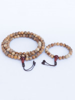 8 mm Picture Jasper Mala Necklace & Wrist Mala Set – Handcrafted in Nepal and sold online by Himalayan Handmades International.