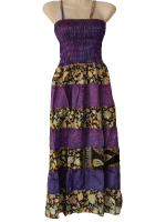 Bohemian style silk summer dress from Nepal
