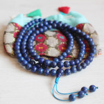 Lapis lazuli 108 bead prayer mala necklace