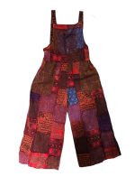 Patchwork hippie style dungaree with Himalayan print. Sold at wholesale prices. Shipped direct from Nepal