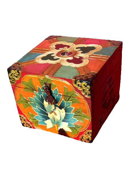 Tibetan Wooden Jewelry Box