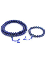 8mm Lapis Lazuli Stone Mala Necklace and Bracelet Set, Handcrafted in Nepal by Himalayan Handmades International.