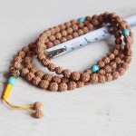 Rudraksha prayer mala beads necklace