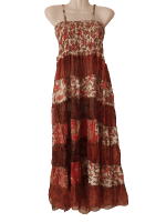 Bohemian style silk summer dress from Nepal